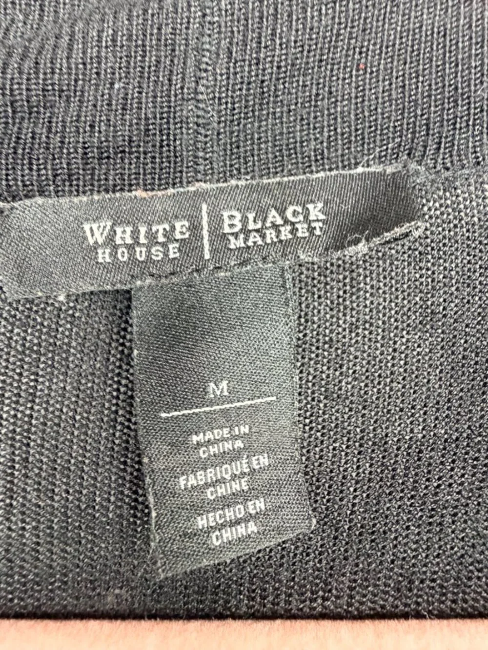 White House Black Market Open-Front Cardigan Duster Black Medium #A3958